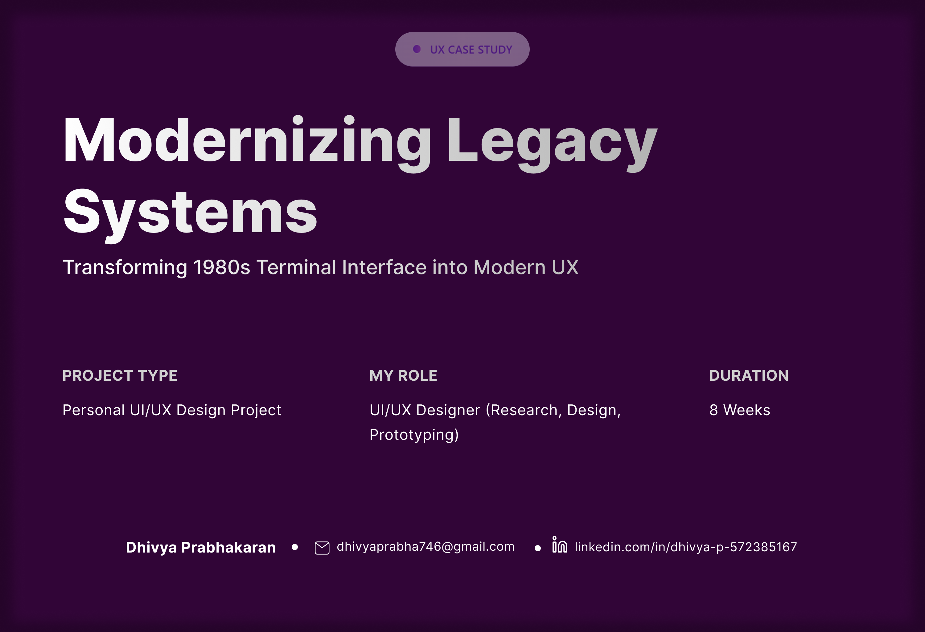 Modernizing Legacy Systems
